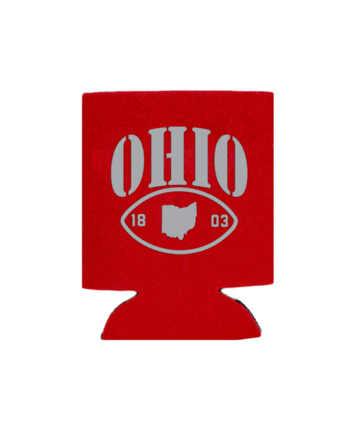 Ohio Oval Red Can Cooler
