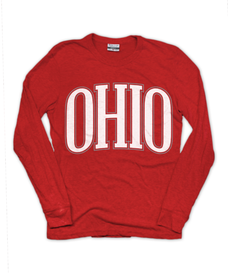 Ohio Oversized Red Long Sleeve