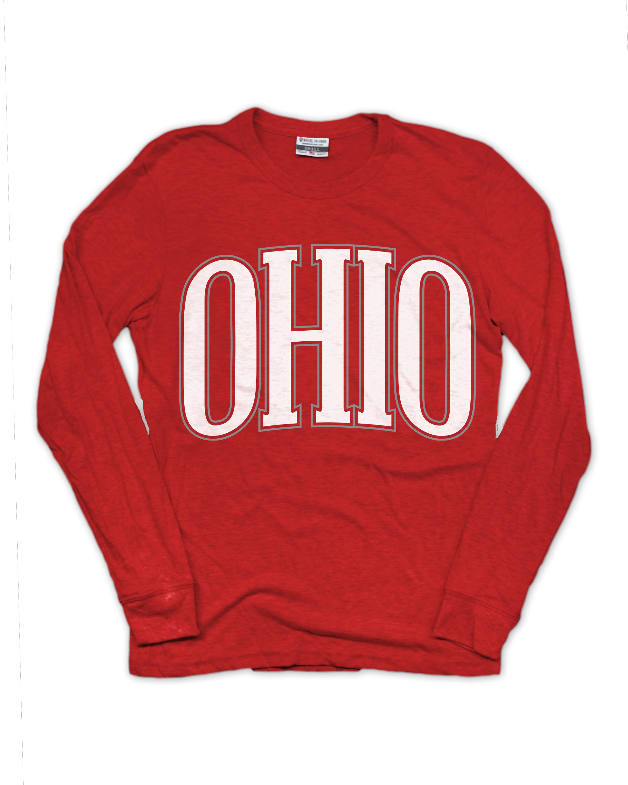 Ohio Oversized Red Long Sleeve