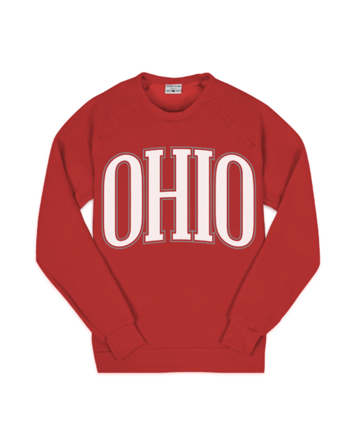 Ohio Oversized Red Sweatshirt