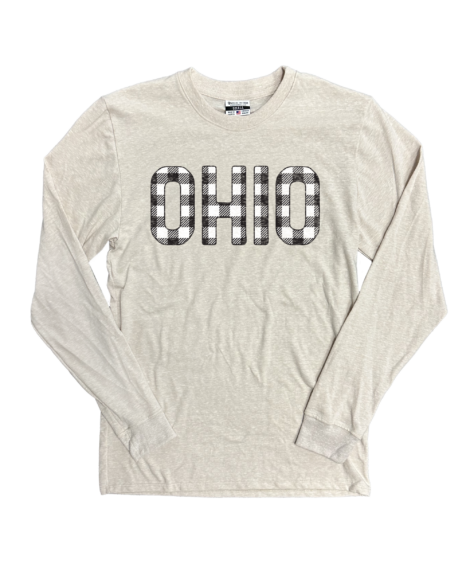 Ohio Plaid Oatmeal Long Sleeve