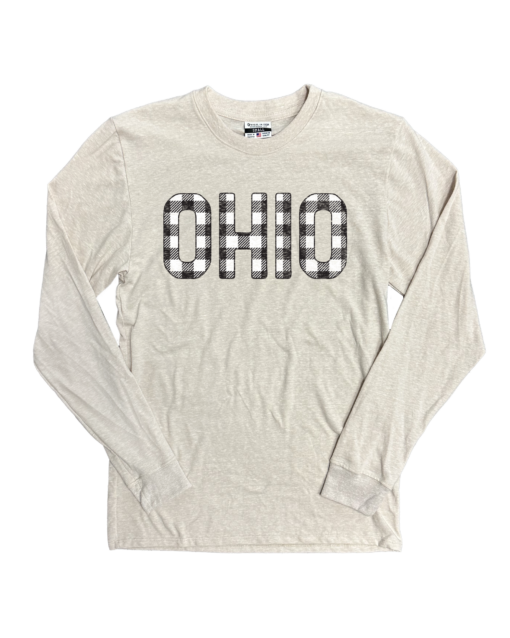Ohio Plaid Oatmeal Long Sleeve