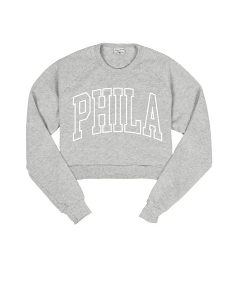 Phila Outline Crop Sweatshirt