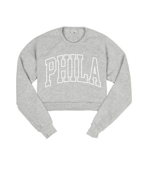 Phila Outline Crop Sweatshirt