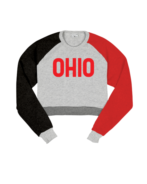 Simple Ohio Quad Crop Sweatshirt
