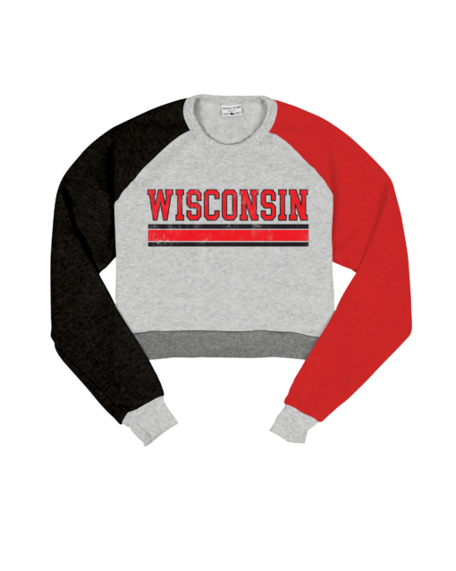 Wisconsin Quad Crop Sweatshirt