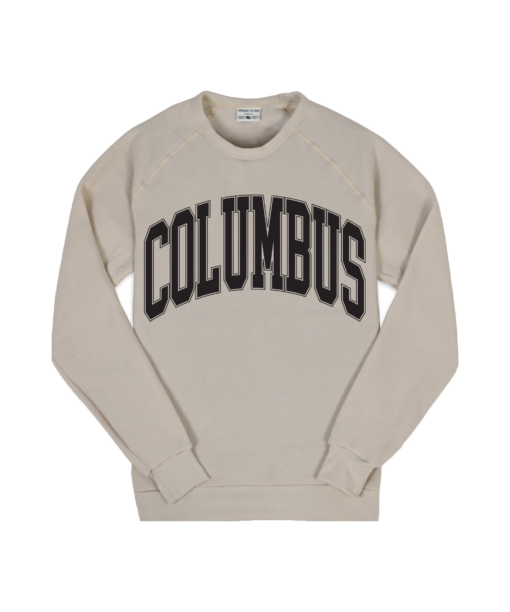 Columbus Oversized Arch Oatmeal Sweatshirt