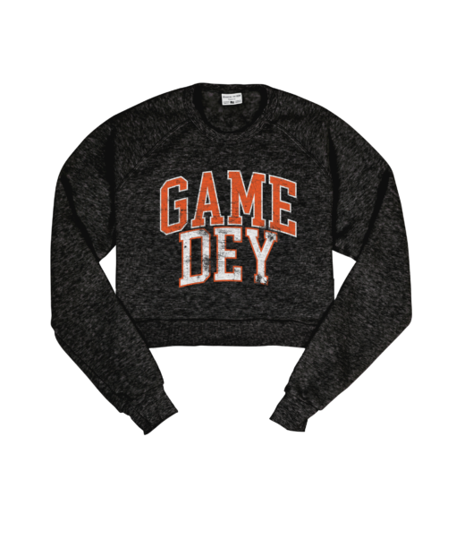 Game Dey Black Crop Sweatshirt