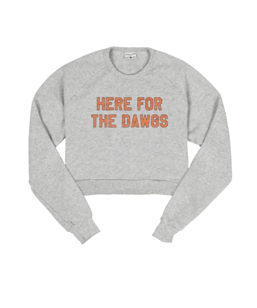 Here For The Dawgs Ash Crop Sweatshirt