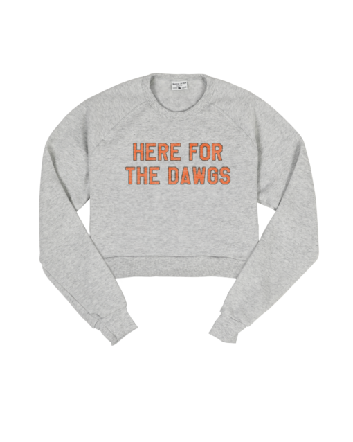 Here For The Dawgs Ash Crop Sweatshirt