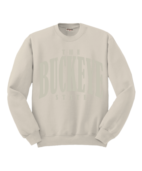 The Buckeye State Puff Sandshell Cotton Sweatshirt