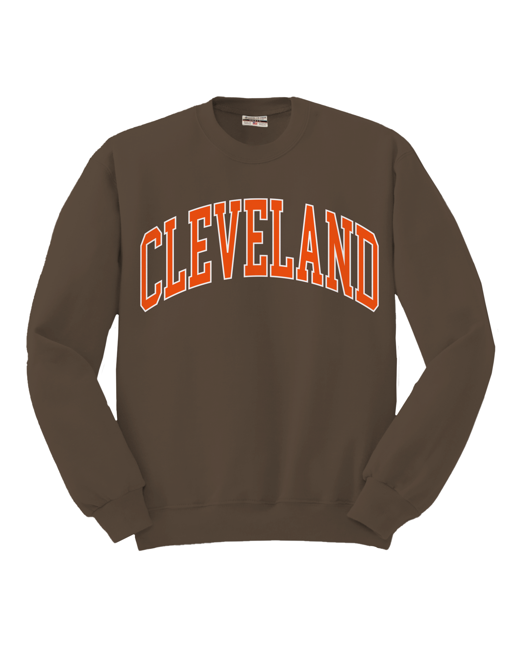 Cleveland Arch Brown Cotton Sweatshirt | Where I'm From