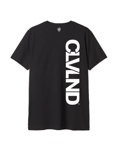 CLVLND Front/Back Black Cotton Crew T-Shirt