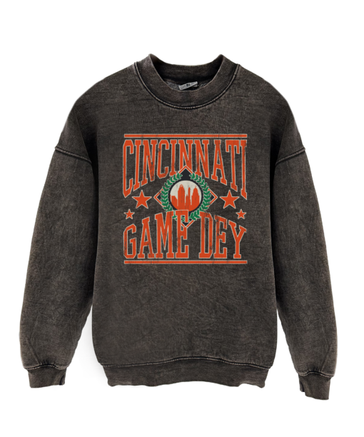 Cincinnati Game Dey Mineral Wash Cotton Sweatshirt