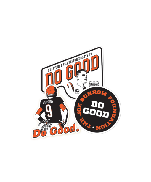 Do Good Orange Sticker Pack – Joe Burrow Foundation *SHIPS 1-2 WEEKS