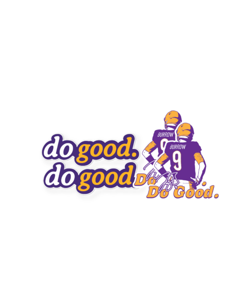 Do Good Purple Sticker Pack – Joe Burrow Foundation *SHIPS 1-2 WEEKS