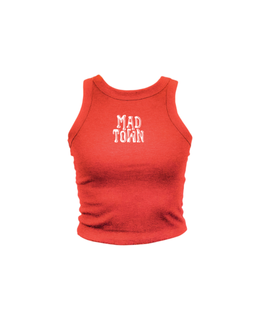 Mad Town Red High Neck Tank