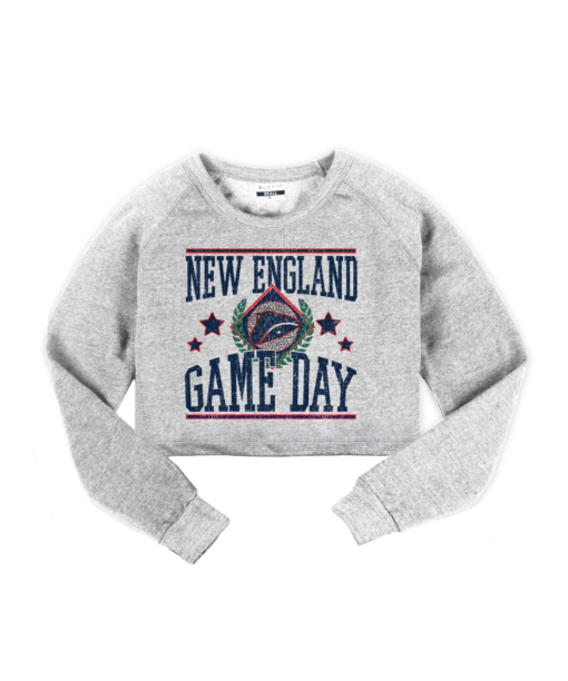 New England Game Day Crop Sweatshirt
