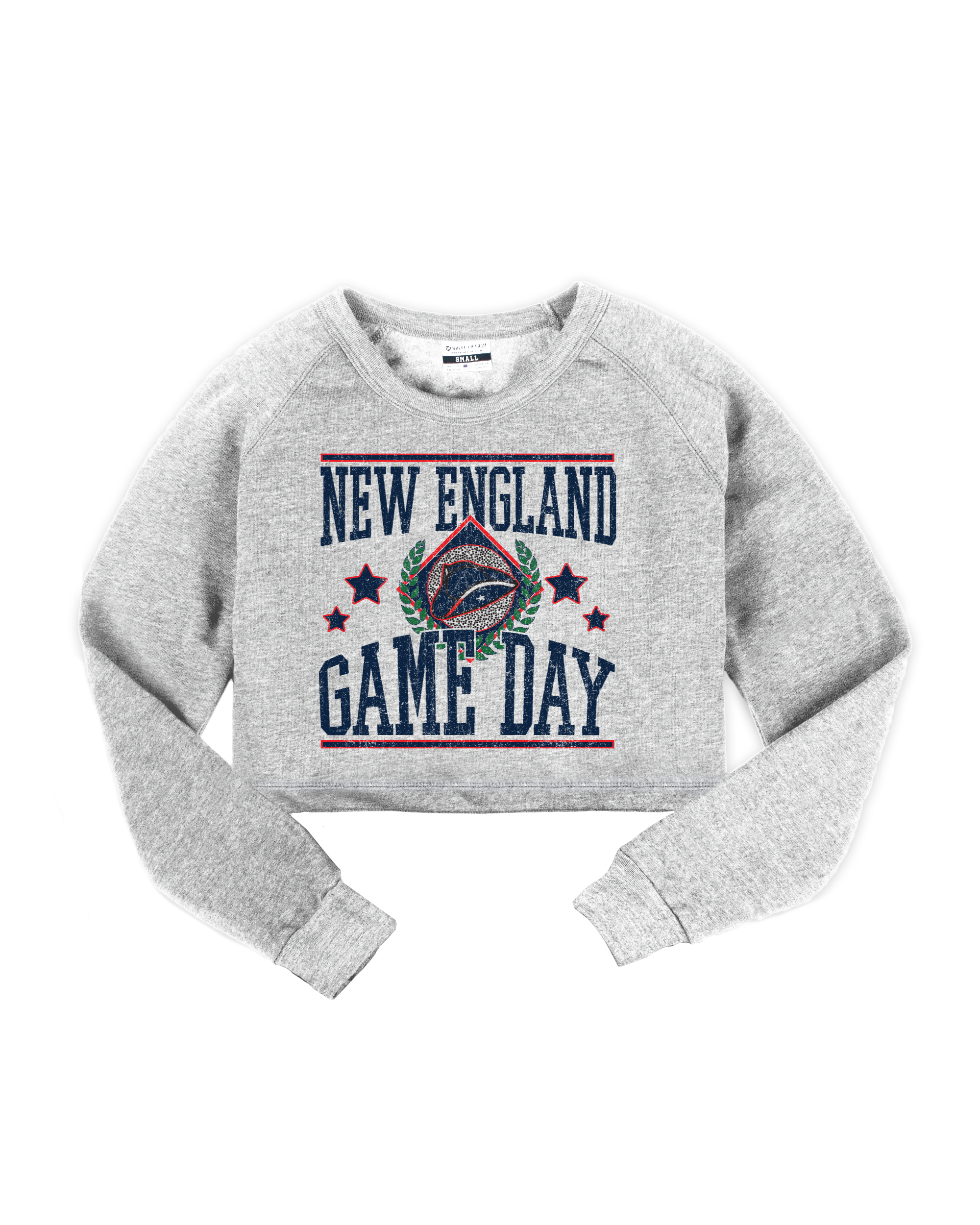 New England Game Day Crop Sweatshirt