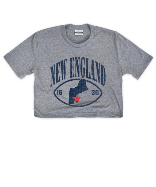 New England Oval Gray Crop Top