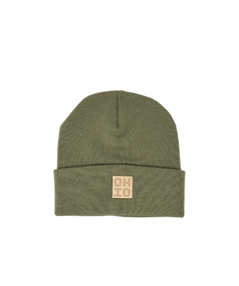 Ohio Stack Patch Green Beanie