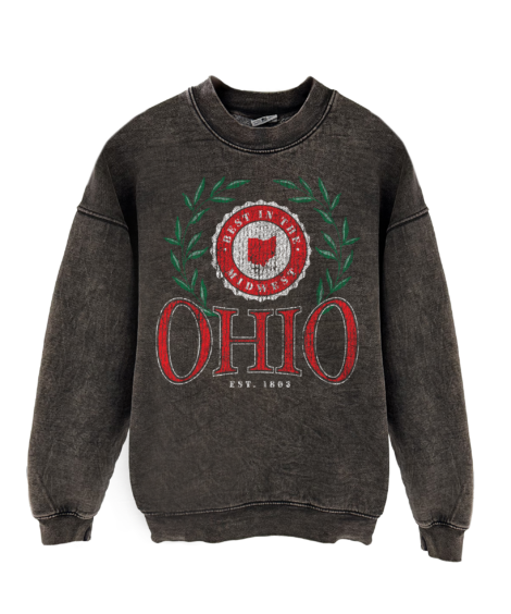 Ohio Vines Mineral Wash Cotton Sweatshirt