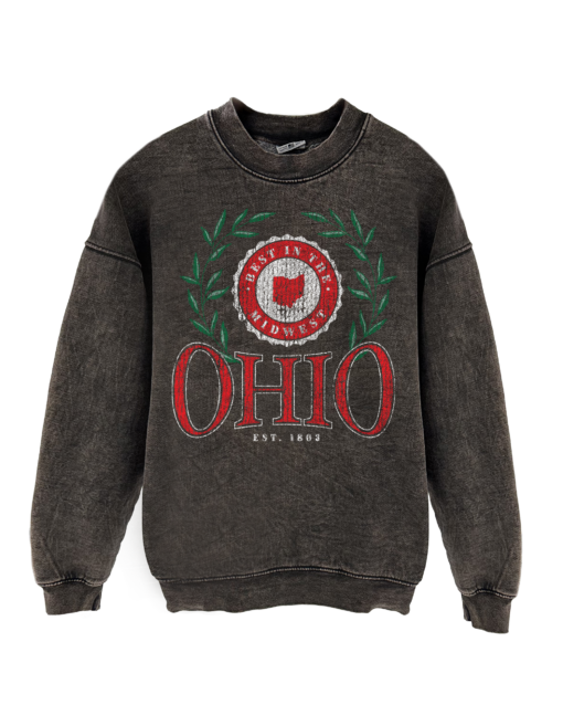 Ohio Vines Mineral Wash Cotton Sweatshirt