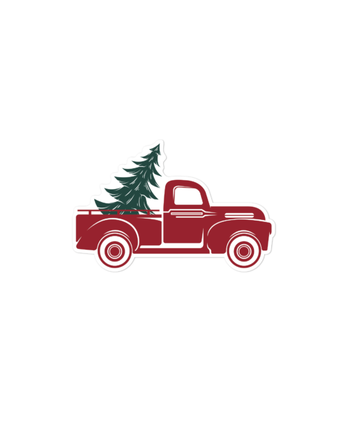 Christmas Tree Truck Sticker Sticker