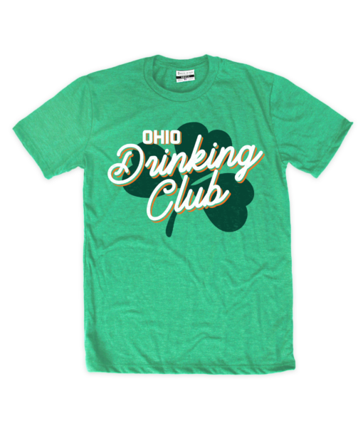 Ohio Drinking Club Kelly Green Crew T-Shirt