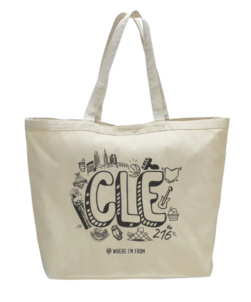 CLE Icons Large Tote - Where I'm Apparel