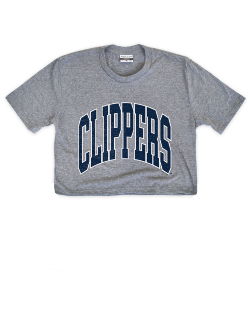 Clippers Oversized Gray Crop Top