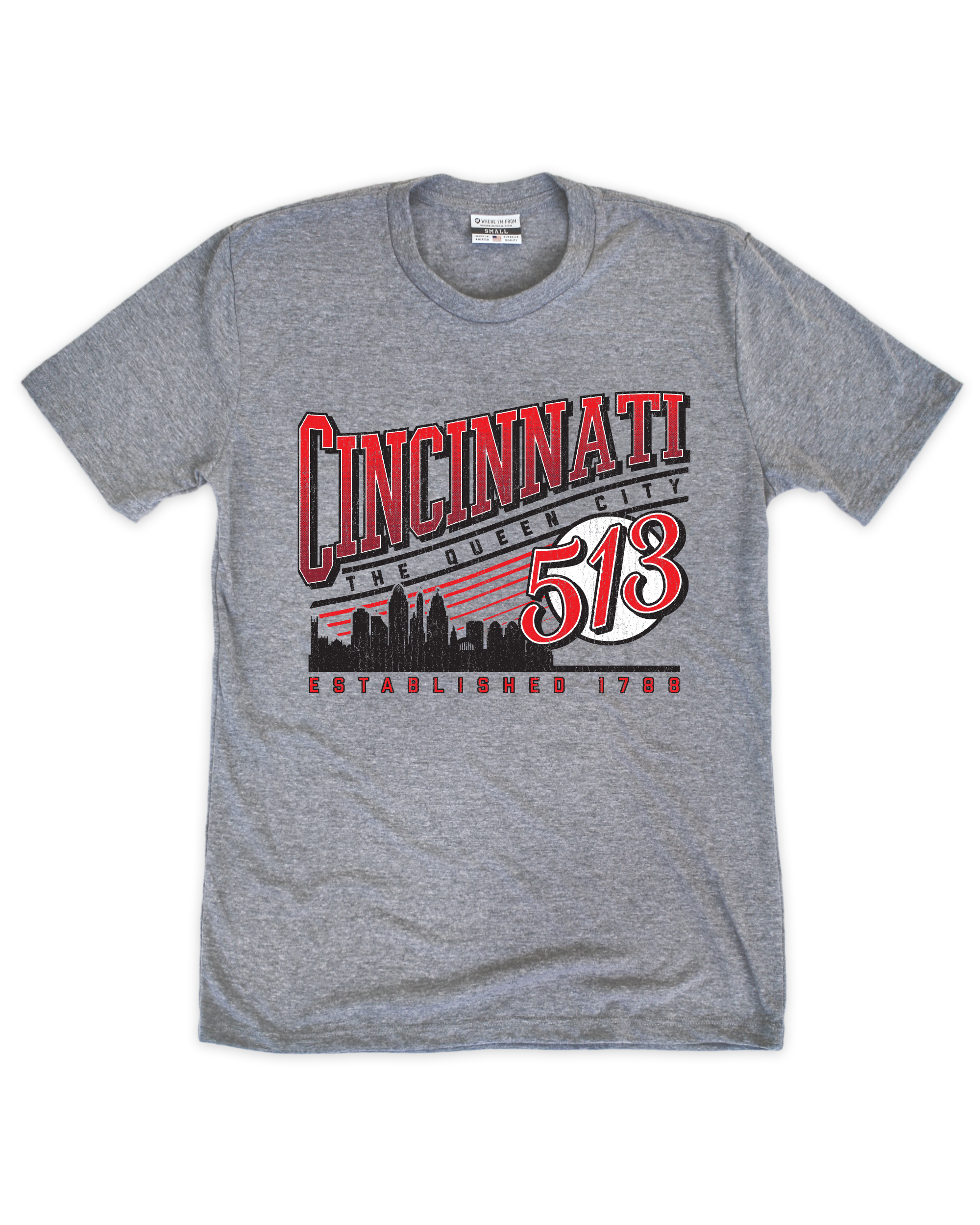 Cincinnati 513 Skyline Gray Crew