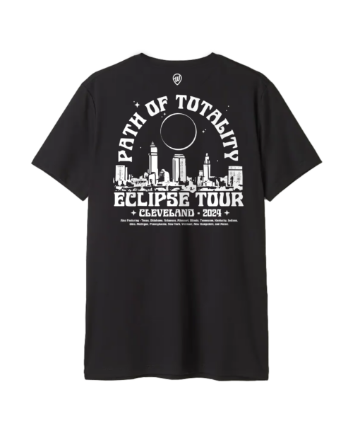 Cleveland Eclipse Tour Black Cotton Crew T-Shirt