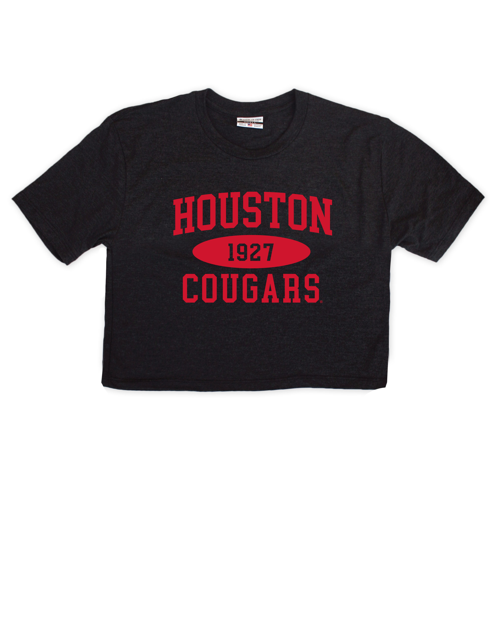 Houston Cougars Black Crop Top