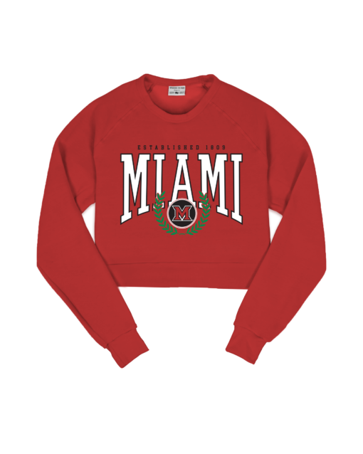 Miami University Vines Red Crop Sweatshirt