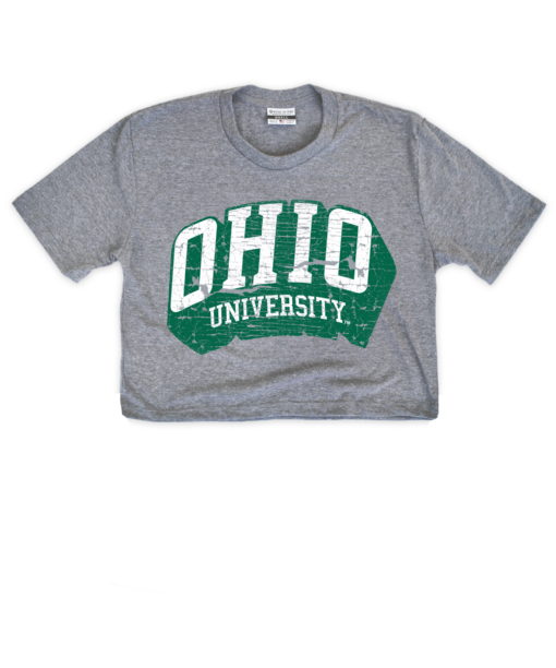 Ohio University Block Gray Crop Top