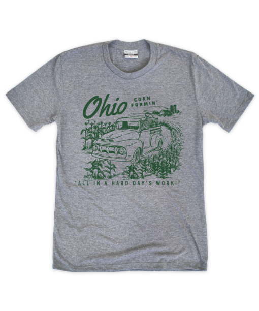 Ohio Cornfield Gray Crew T-Shirt