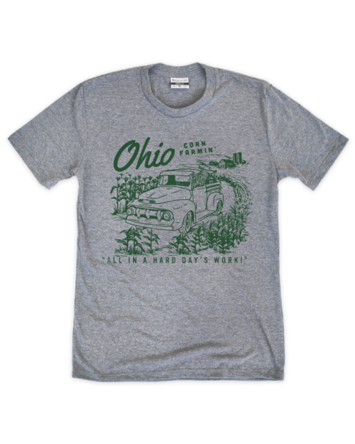 Ohio Cornfield Gray Crew T-Shirt