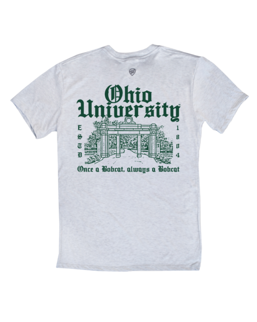 Ohio University Est. 1804 Front/Back Ash Crew T-Shirt