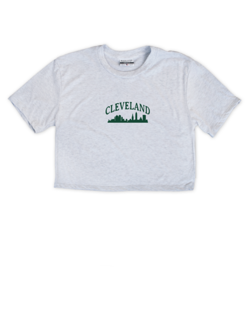 Cleveland Skyline Ash Crop Top