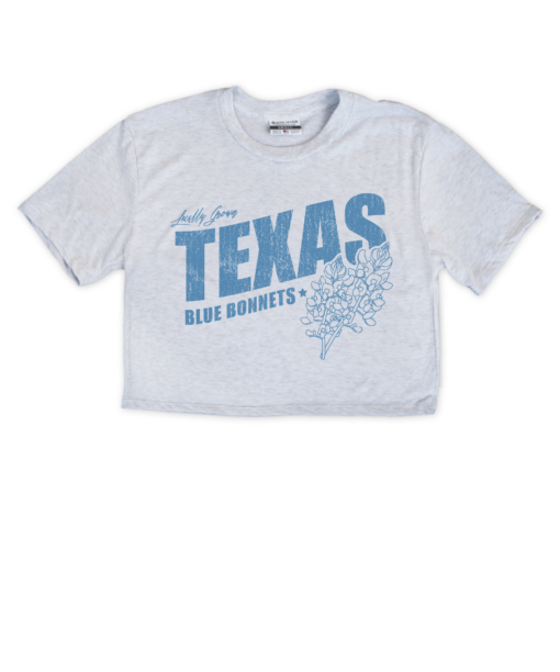 Texas Blue Bonnet Ash Crop Top