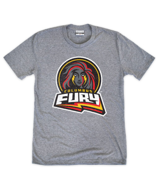 Columbus Fury Logo Gray Crew