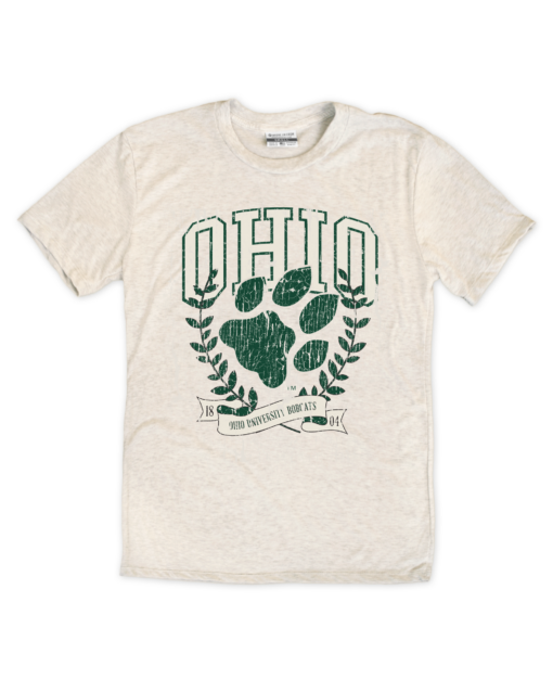 OU Paw Vines Oatmeal Crew T-Shirt