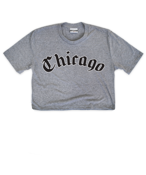 Olde Chicago Jersey Front/Back Gray Crop Top