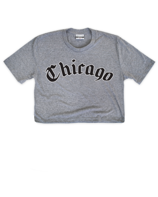 Olde Chicago Jersey Front/Back Gray Crop Top