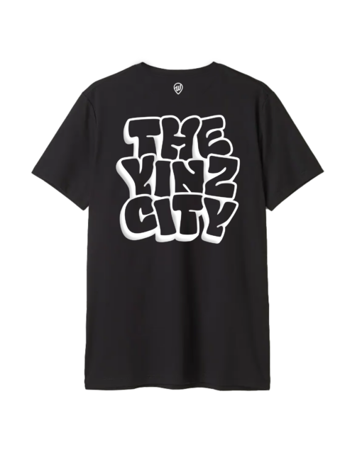 The Yinz City Puff Print Black Cotton Crew