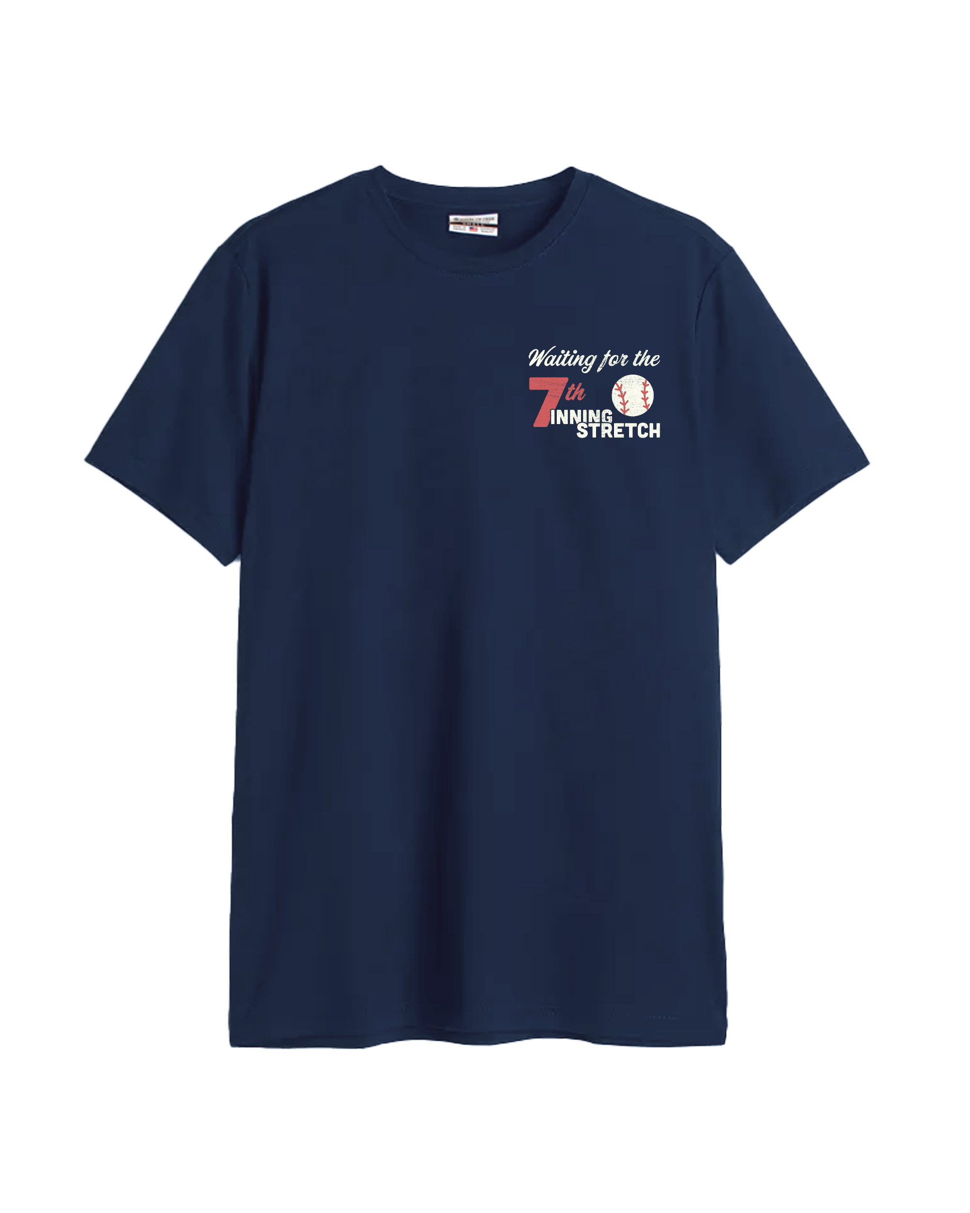 7th Inning Stretch Front/Back Navy Cotton Crew | Where I'm From