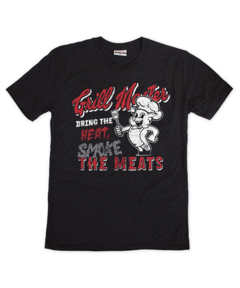 Grill Master Pig Black Crew T-Shirt