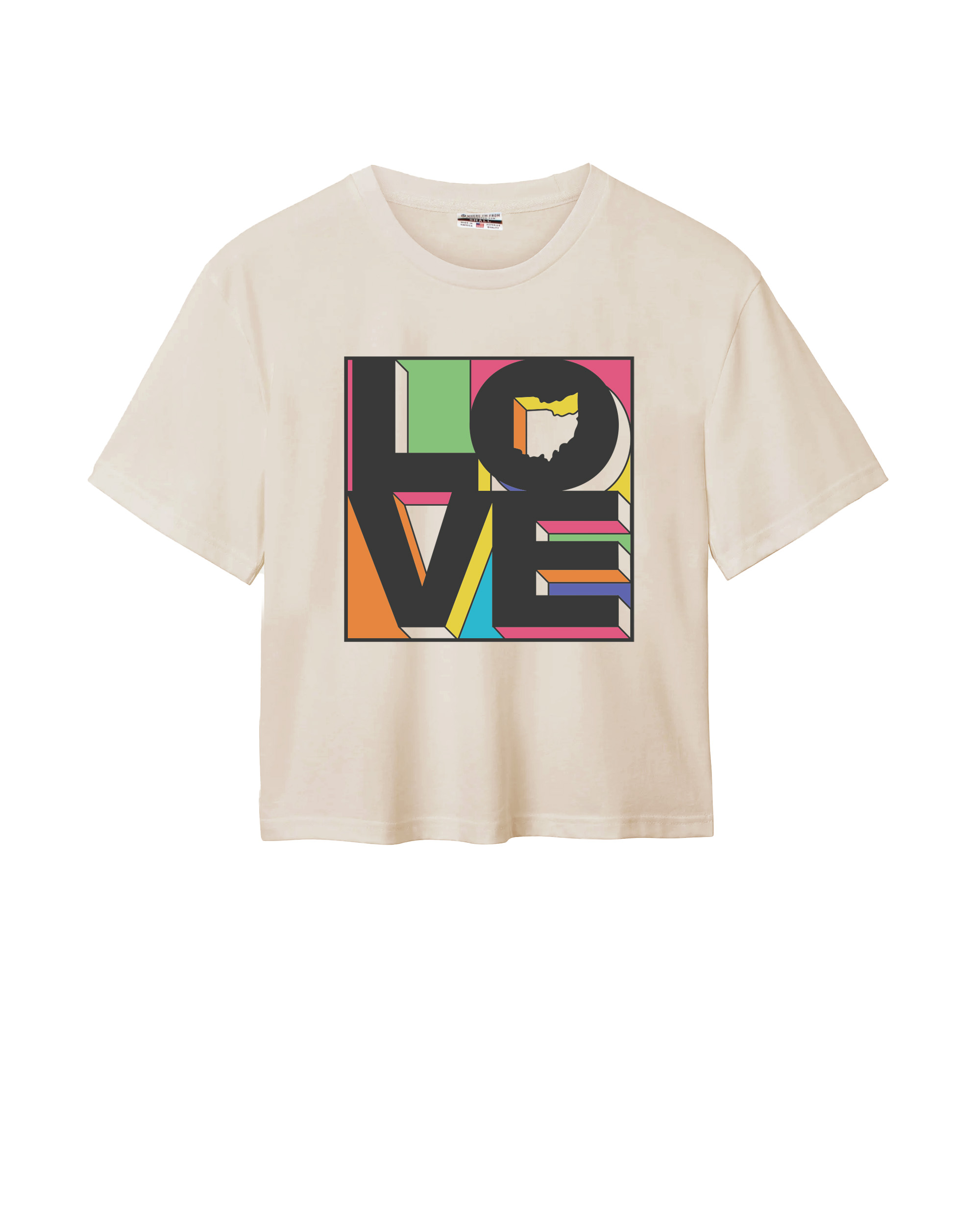 Love Ohio Stacked Women's Easy Tee