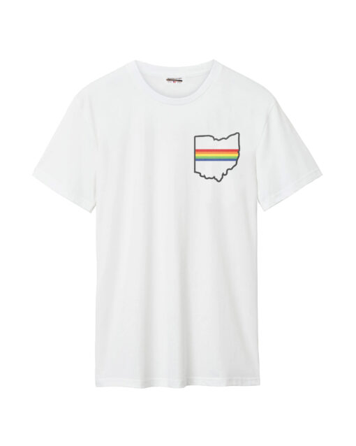 Support Local Pride Front/Back White Cotton Crew T-Shirt